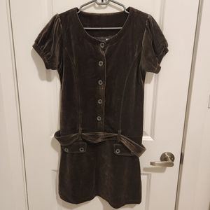 Cotton Velour Dress with short sleeves